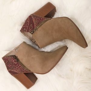Parker & Sky Boho Booties Ankle Boots Size 10